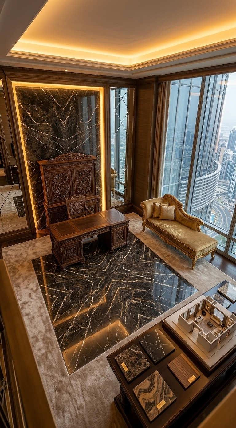 Calacatta Nero Marble marrone - Image 5