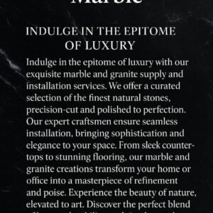 Supply & Install Marble Granite and Treatment Polish