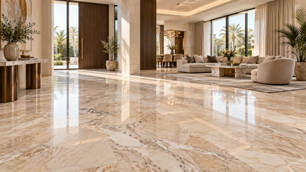 best marble for villa flooring in Dubai